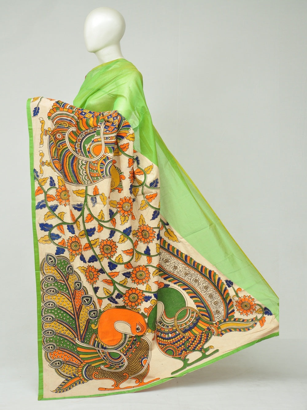 Chanderi Cotton-Silk Kalamkari Design Sarees [D80303034]