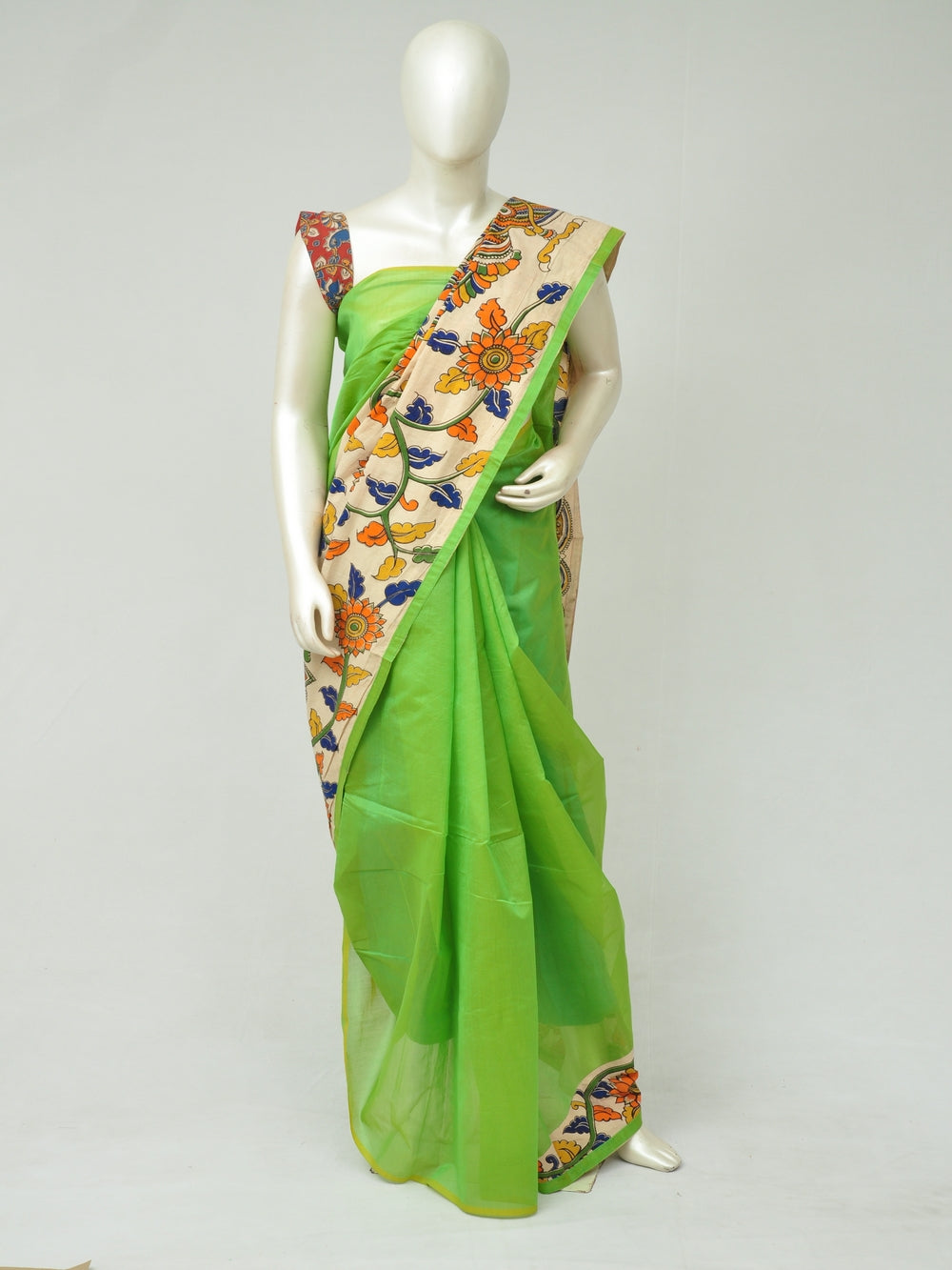 Chanderi Cotton-Silk Kalamkari Design Sarees [D80303034]