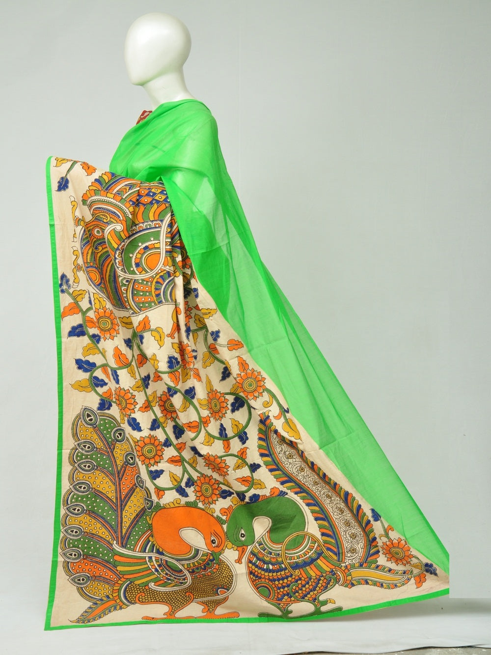 Chanderi Cotton-Silk Kalamkari Design Sarees [D80303035]