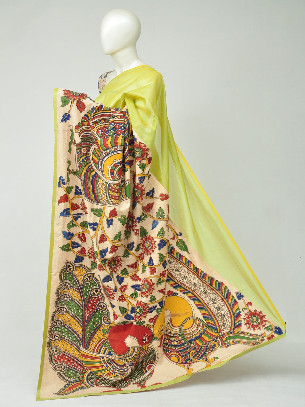 Chanderi Cotton-Silk Kalamkari Design Sarees [D80303048]