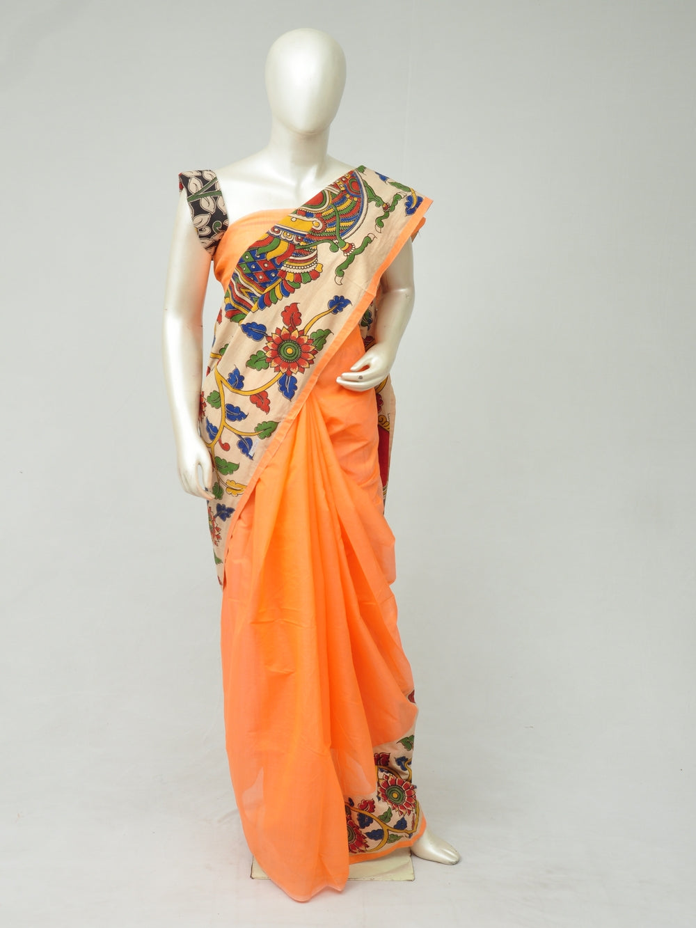 Chanderi Cotton-Silk Kalamkari Design Sarees [D80303053]