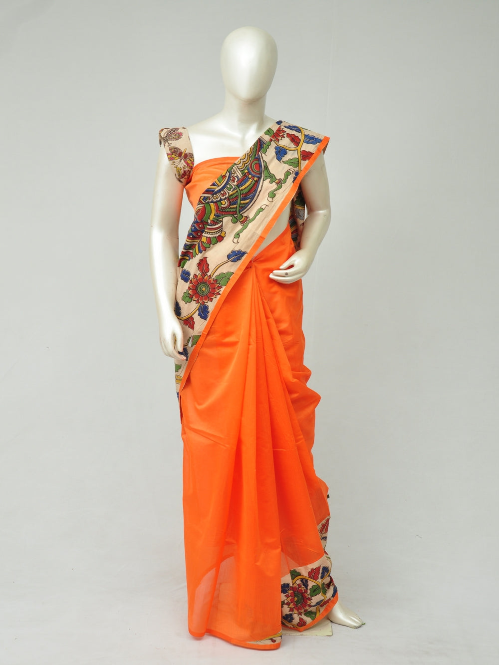 Chanderi Cotton-Silk Kalamkari Design Sarees [D80303054]