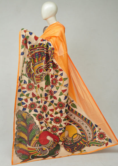 Chanderi Cotton-Silk Kalamkari Design Sarees [D80327386]