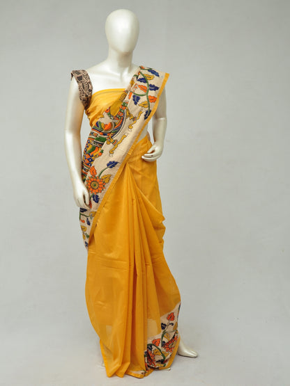 Chanderi Cotton-Silk Kalamkari Design Sarees [D80327389]