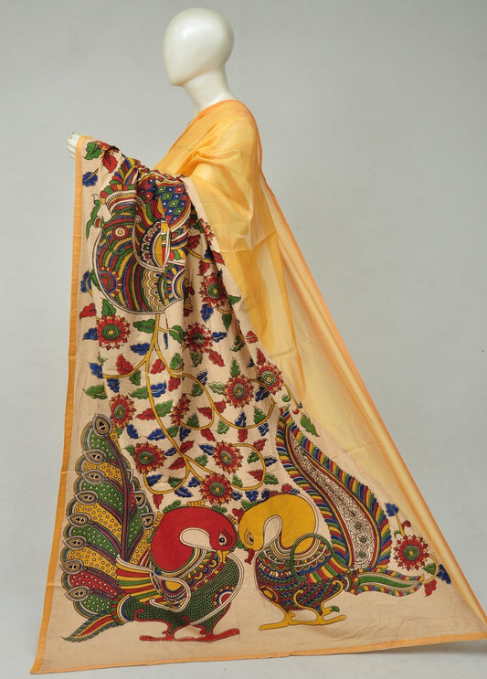 Chanderi Cotton-Silk Kalamkari Design Sarees [D80327390]