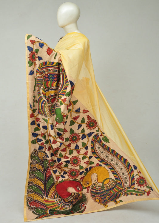 Chanderi Cotton-Silk Kalamkari Design Sarees [D80327393]