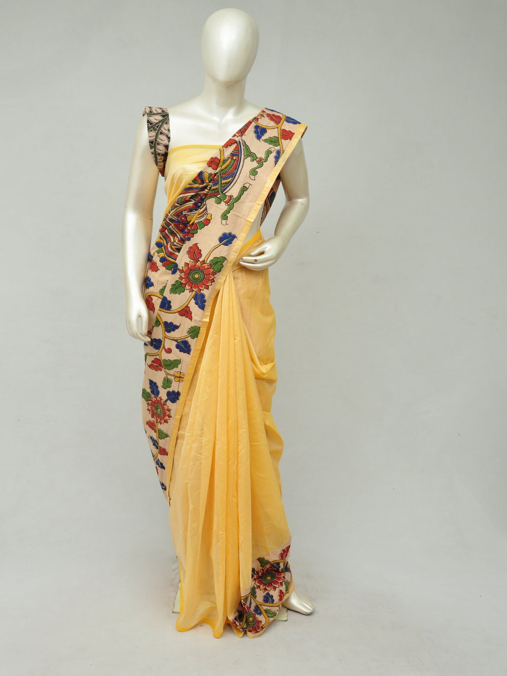 Chanderi Cotton-Silk Kalamkari Design Sarees [D80327393]