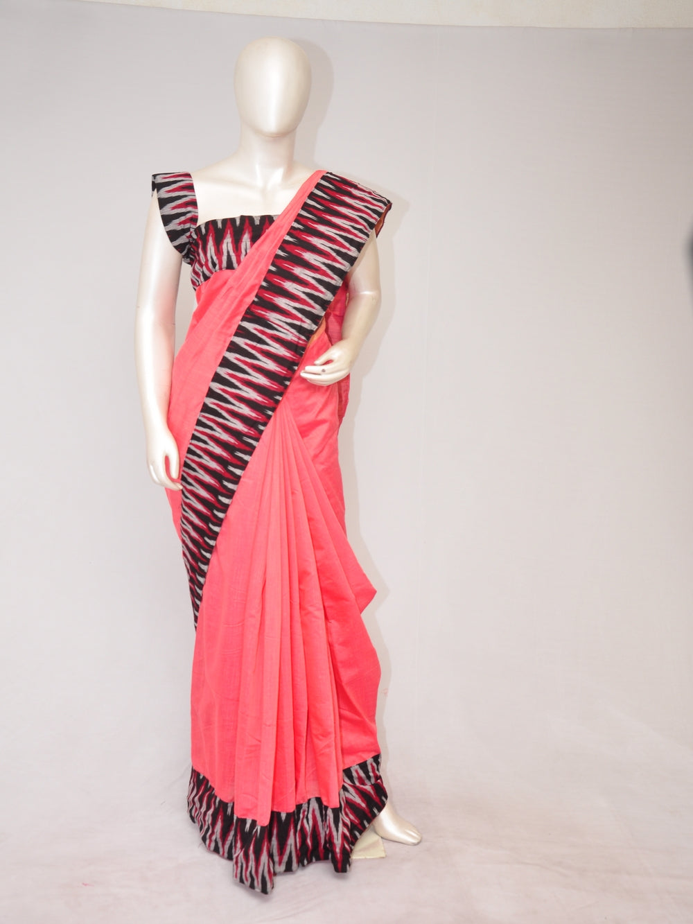 Ikkat Chanderi Silk Sarees [D80126152]