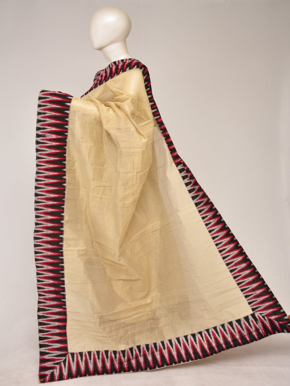 Ikkat Chanderi Silk Sarees [D80126153]