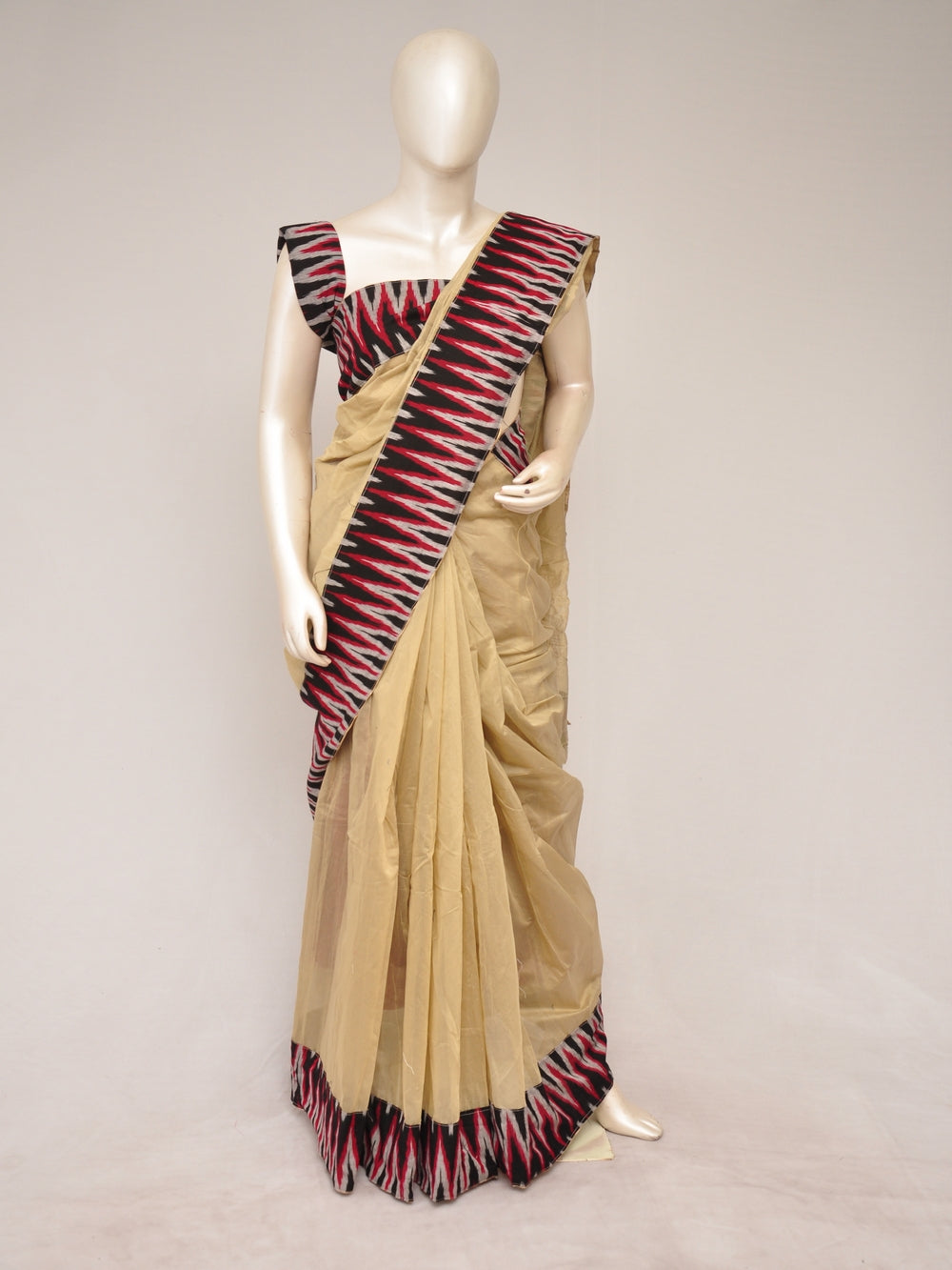 Ikkat Chanderi Silk Sarees [D80126153]
