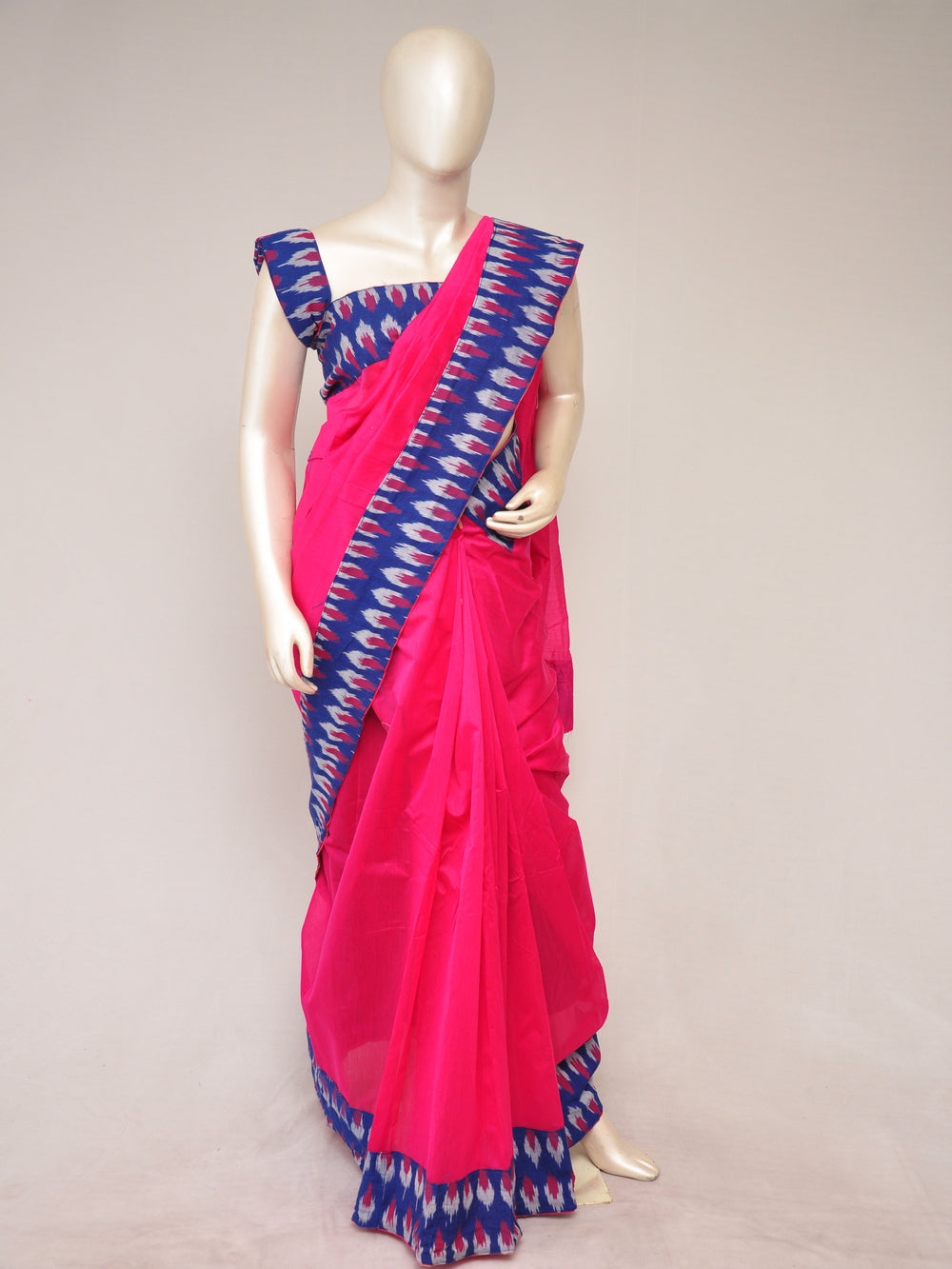Ikkat Chanderi Silk Sarees [D80126157] - DressesForWomen.IN