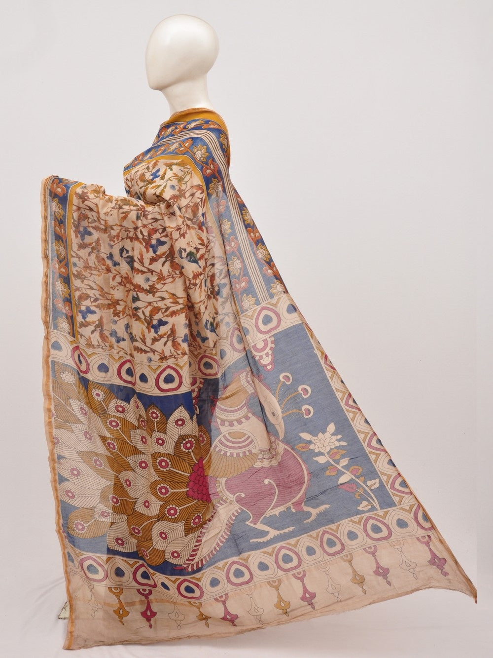 Chanderi Kalamkari  Silk Sarees  [D91020068]