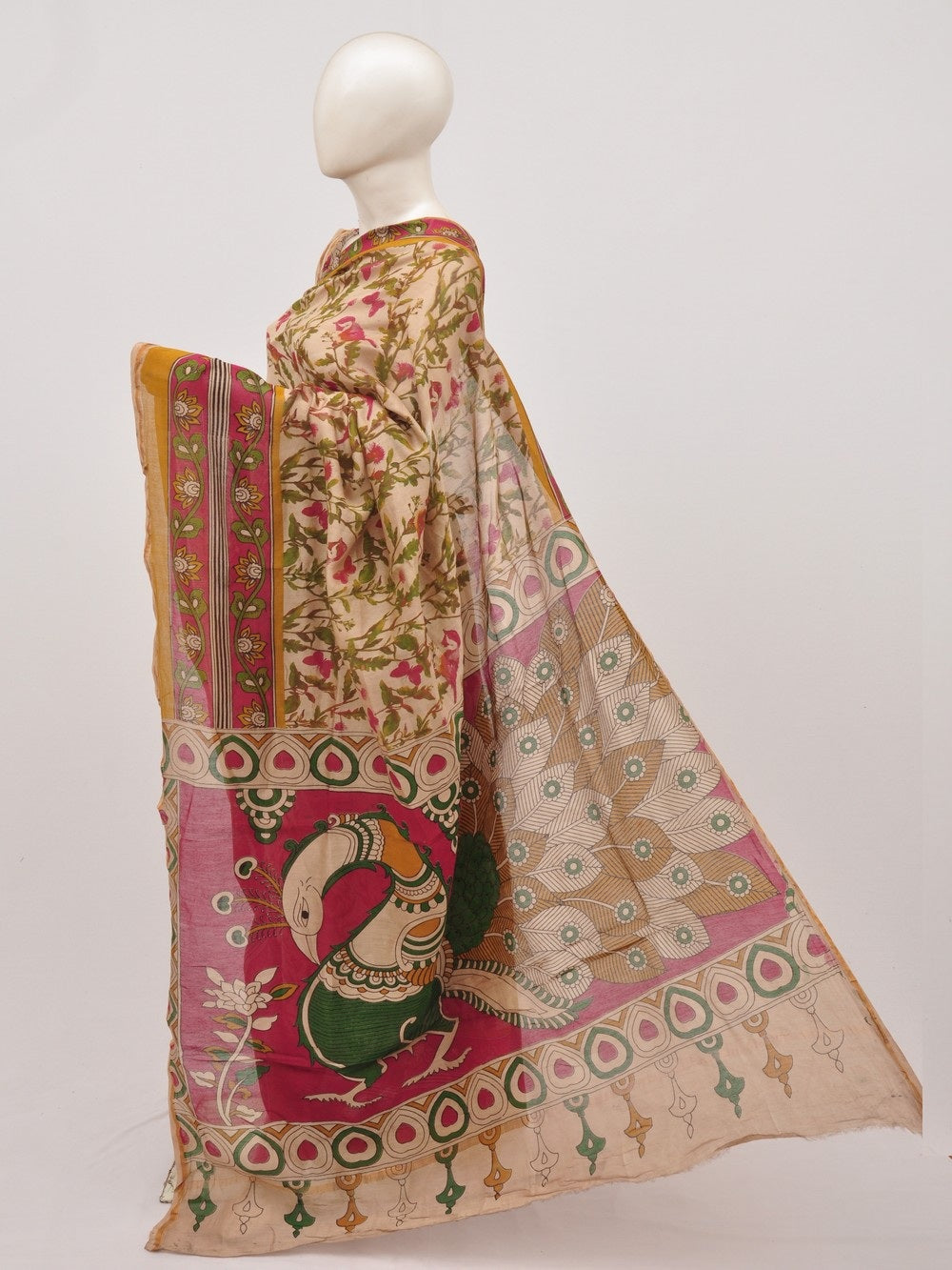 Chanderi Kalamkari  Silk Sarees  [D91020069]
