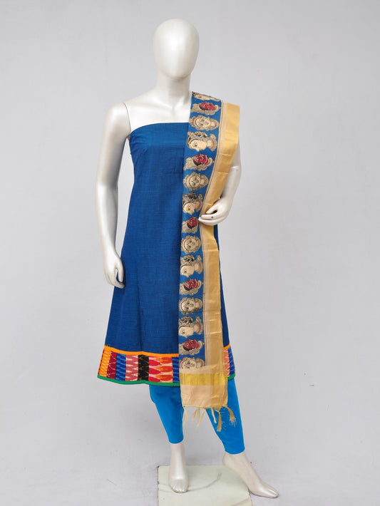 Chanderi Silk Dupatta Ikat Patch Dress Material [D70528000]