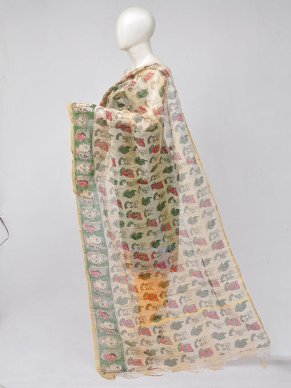 Chanderi Silk Dupatta Ikat Patch Dress Material [D70528002]