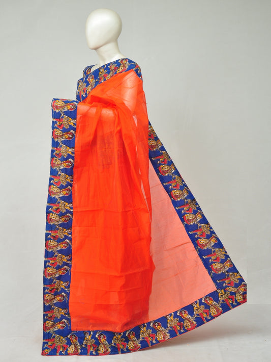 Chanderi Silk Kalamkari Patch Sarees  [D80115010]