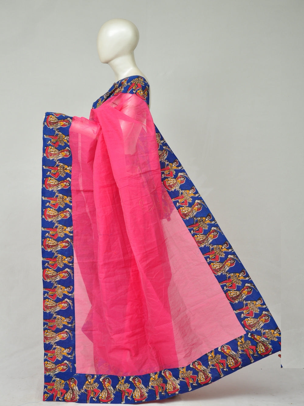 Chanderi Silk Kalamkari Patch Sarees  [D80115011]