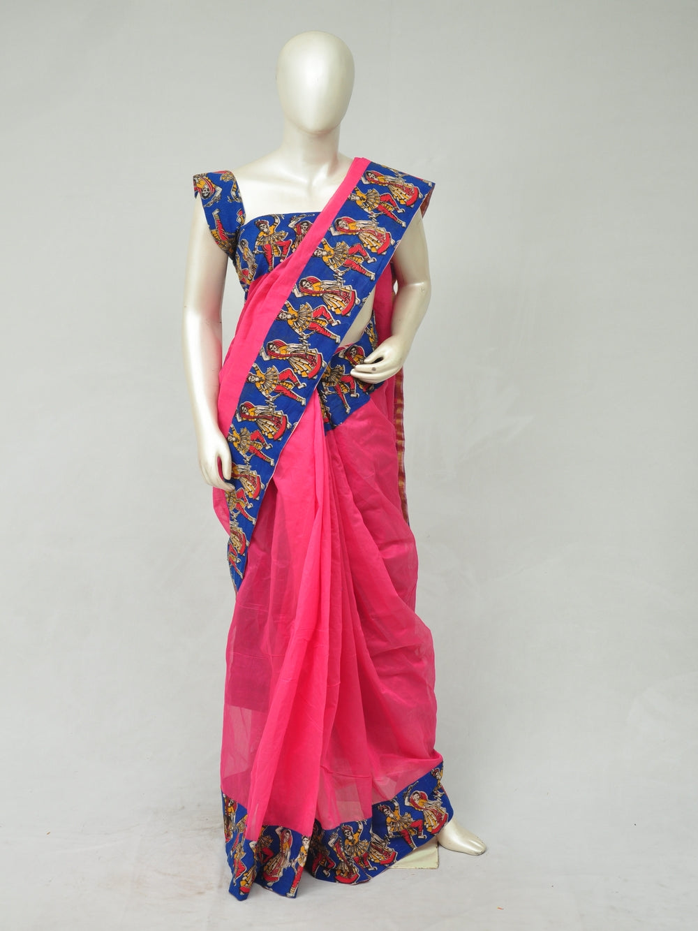 Chanderi Silk Kalamkari Patch Sarees  [D80115011]