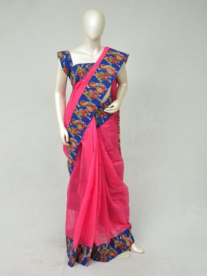 Chanderi Silk Kalamkari Patch Sarees  [D80115011]