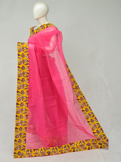 Chanderi Silk Kalamkari Patch Sarees   [D80118022]