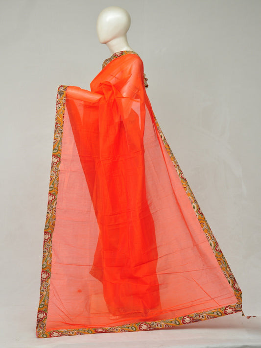 Chanderi Silk Kalamkari Patch Sarees   [D80118023]