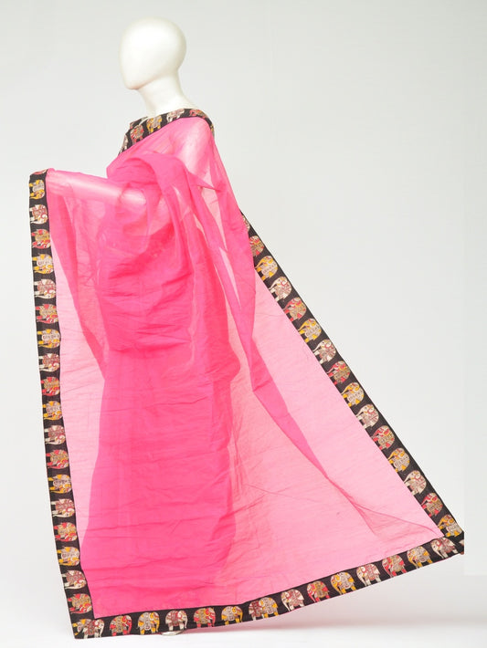 Chanderi Silk Kalamkari Patch Sarees   [D80119026]