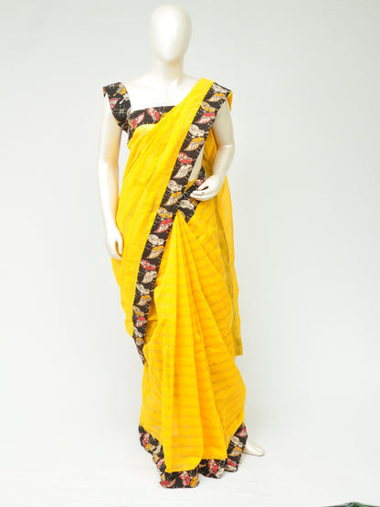 Chanderi Silk Kalamkari Patch Sarees   [D80119028]