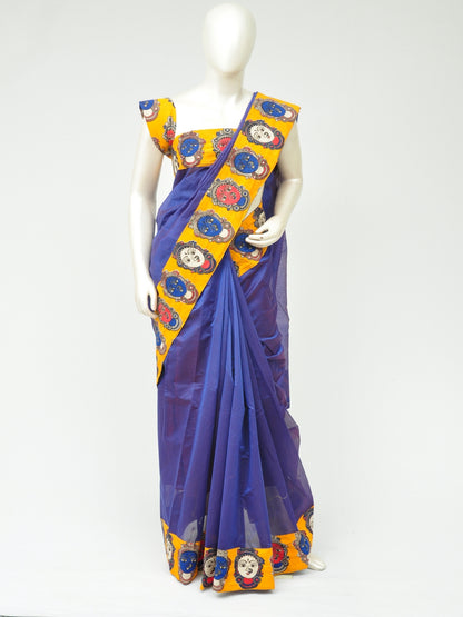 Chanderi Silk Kalamkari Patch Sarees   [D80119029]