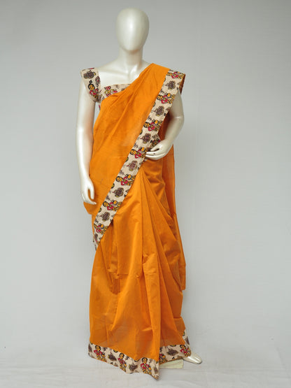 Chanderi Silk Kalamkari Patch Sarees   [D80123088]