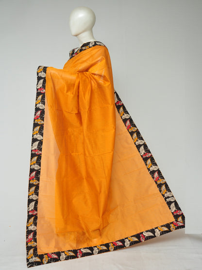 Chanderi Silk Kalamkari Patch Sarees   [D80123089]