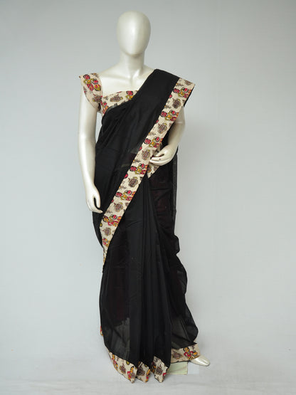Chanderi Silk Kalamkari Patch Sarees   [D80123091]