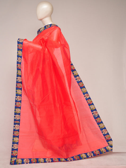 Chanderi Silk Kalamkari Patch Sarees  [D80125139] - DressesForWomen.IN