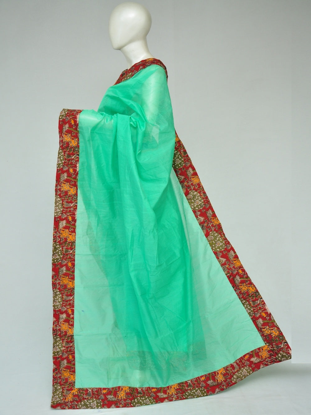 Chanderi Silk Kalamkari Patch Sarees  [D80208282]