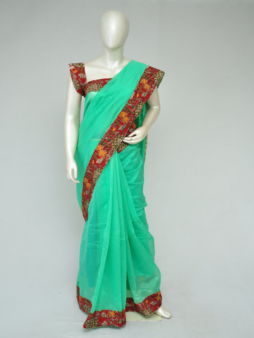 Chanderi Silk Kalamkari Patch Sarees  [D80208282]