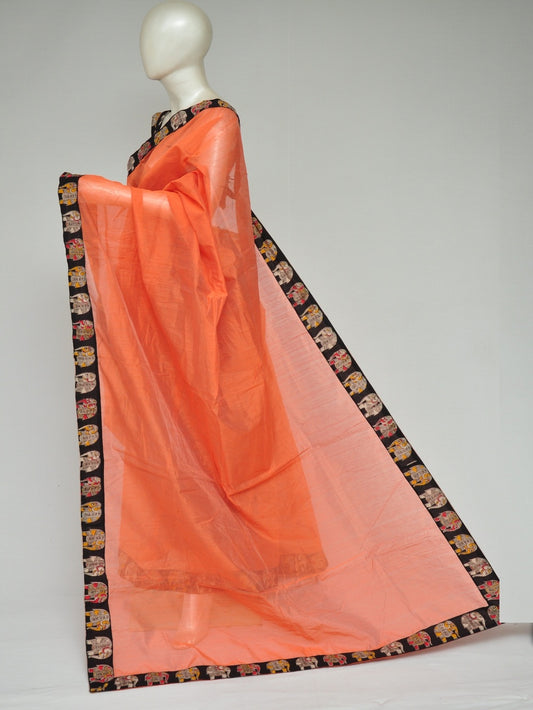 Chanderi Silk Kalamkari Patch Sarees  [D80208289]