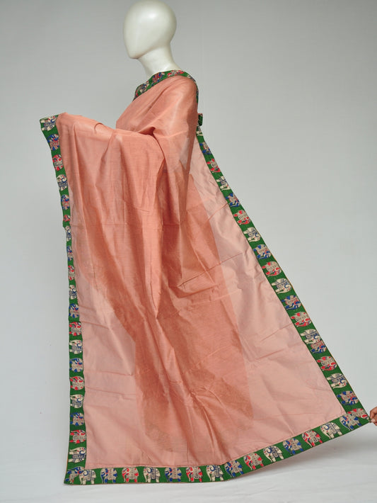 Chanderi Silk Kalamkari Patch Sarees  [D80209306]