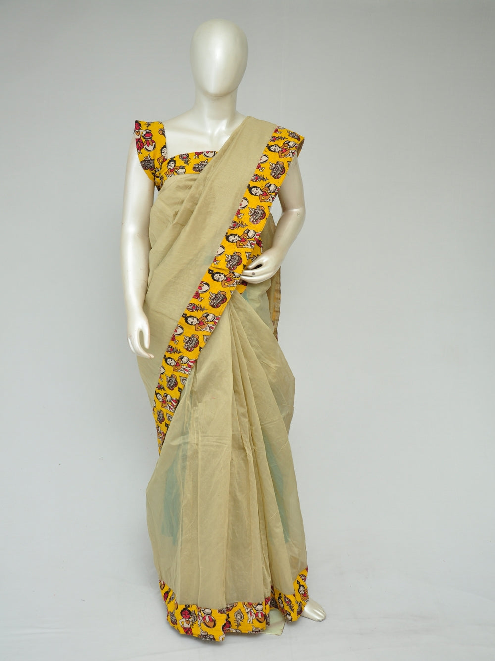 Chanderi Silk Kalamkari Patch Sarees  [D80209312]