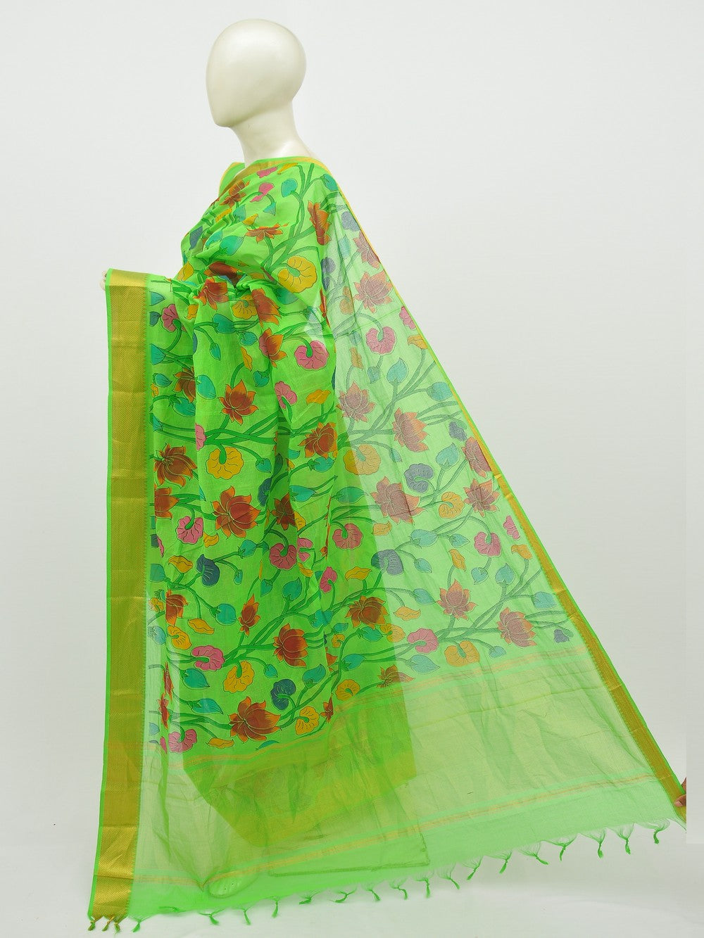 Cotton Zari Border Special Print Saree [D20108021]