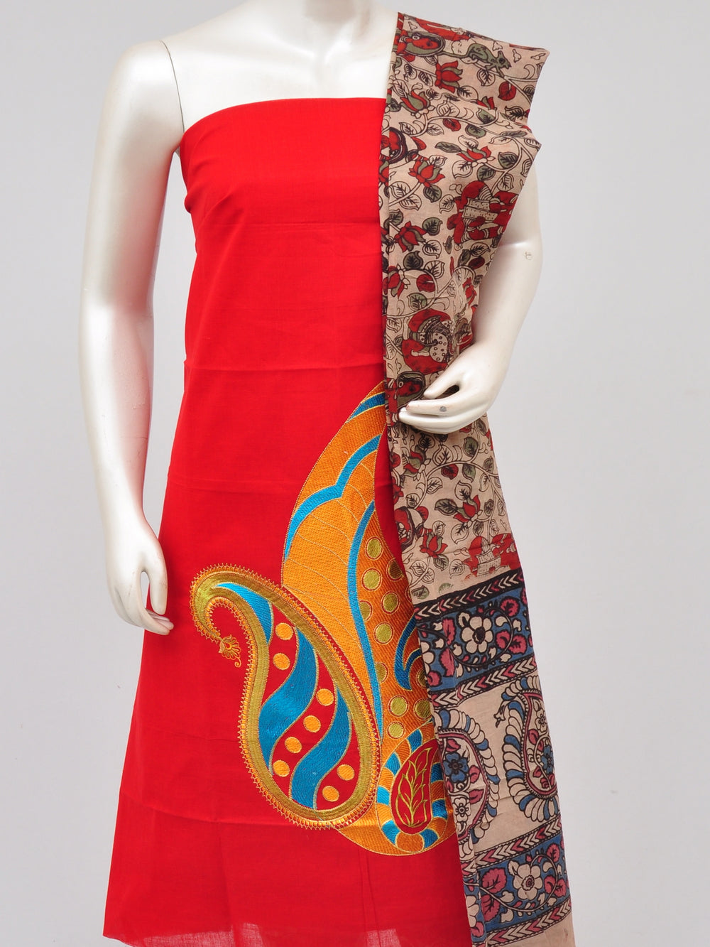 Ladies Dress Material Doll Drop Kalamkari[D61104003]