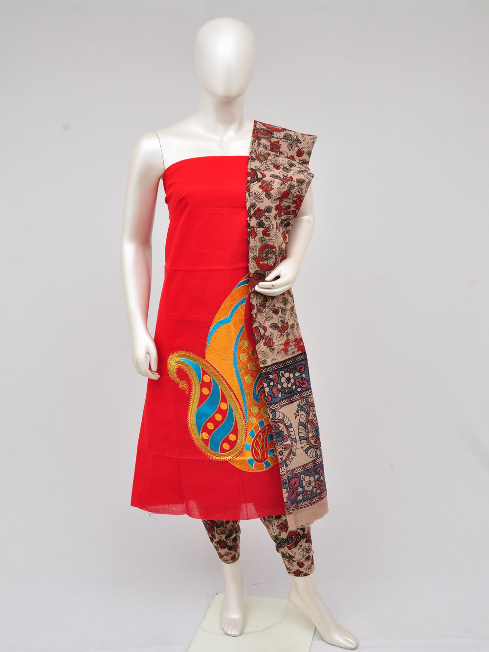Ladies Dress Material Doll Drop Kalamkari[D61104003]