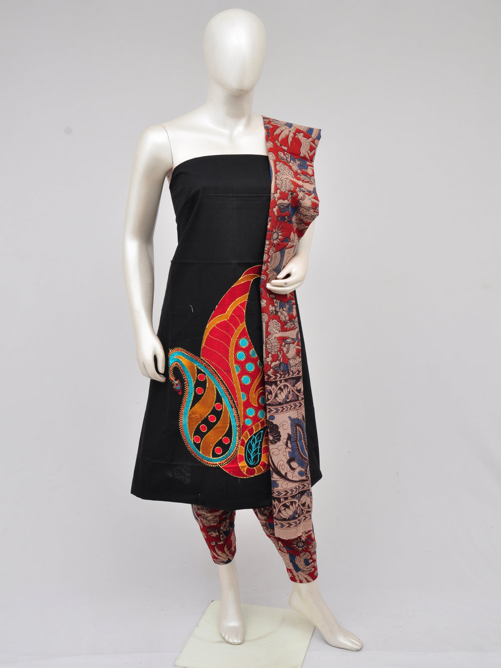 Ladies Dress Material Doll Drop Kalamkari[D61104005] - DressesForWomen.IN