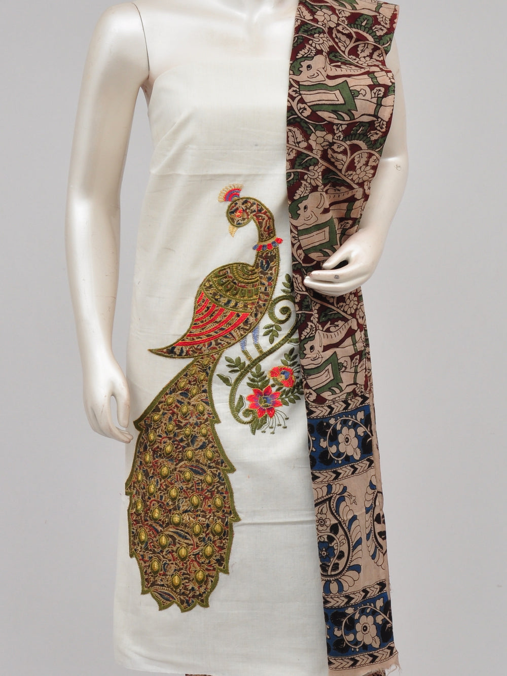Ladies Dress Material Doll Drop Kalamkari [D61105006]