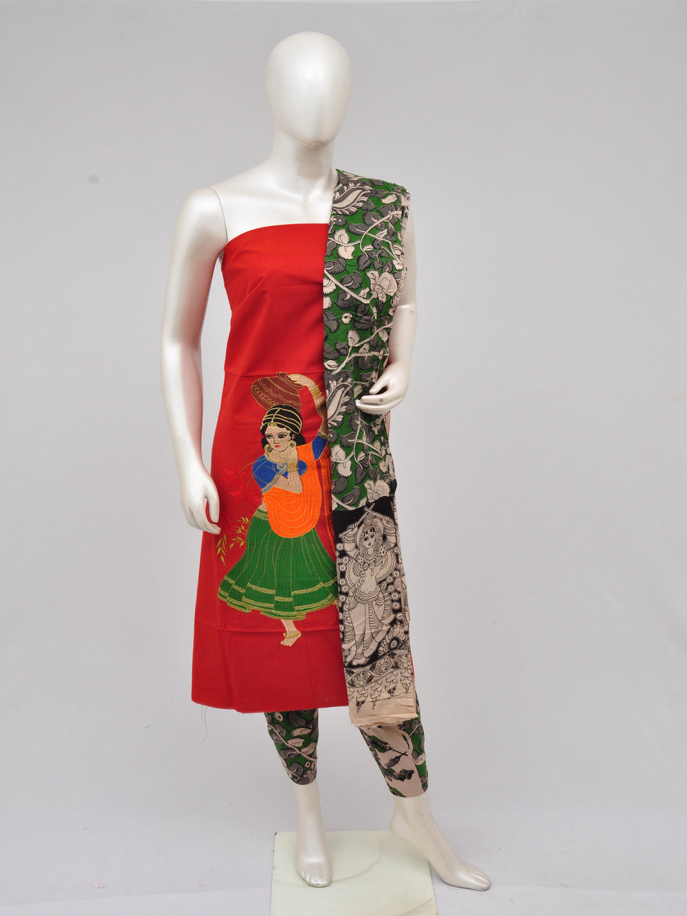Ladies Dress Material Doll Drop Kalamkari [D61109031]