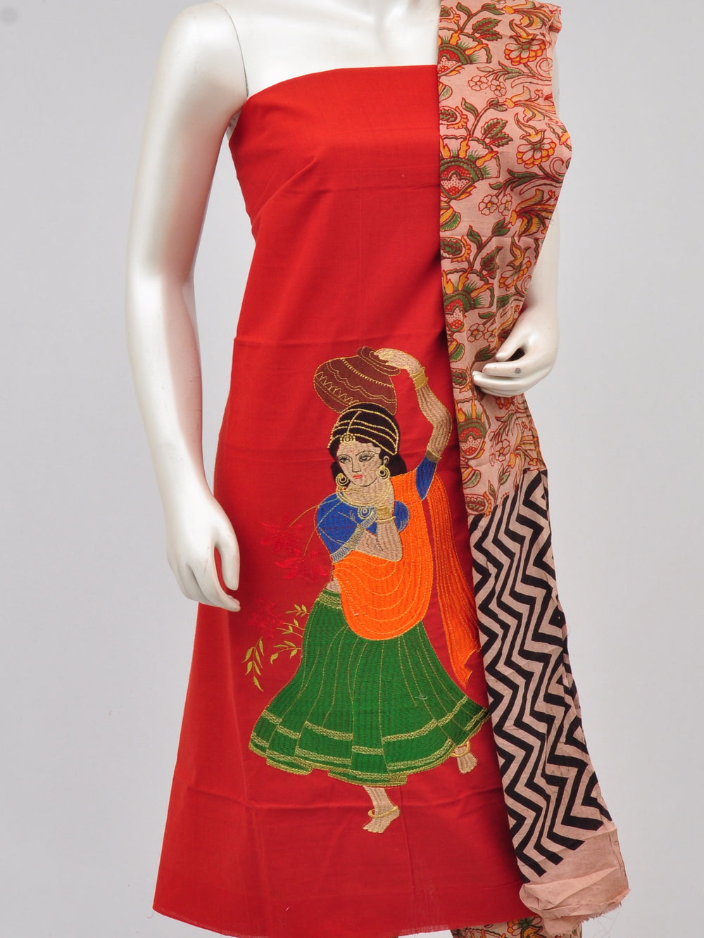 Ladies Dress Material Doll Drop Kalamkari [D61109035]