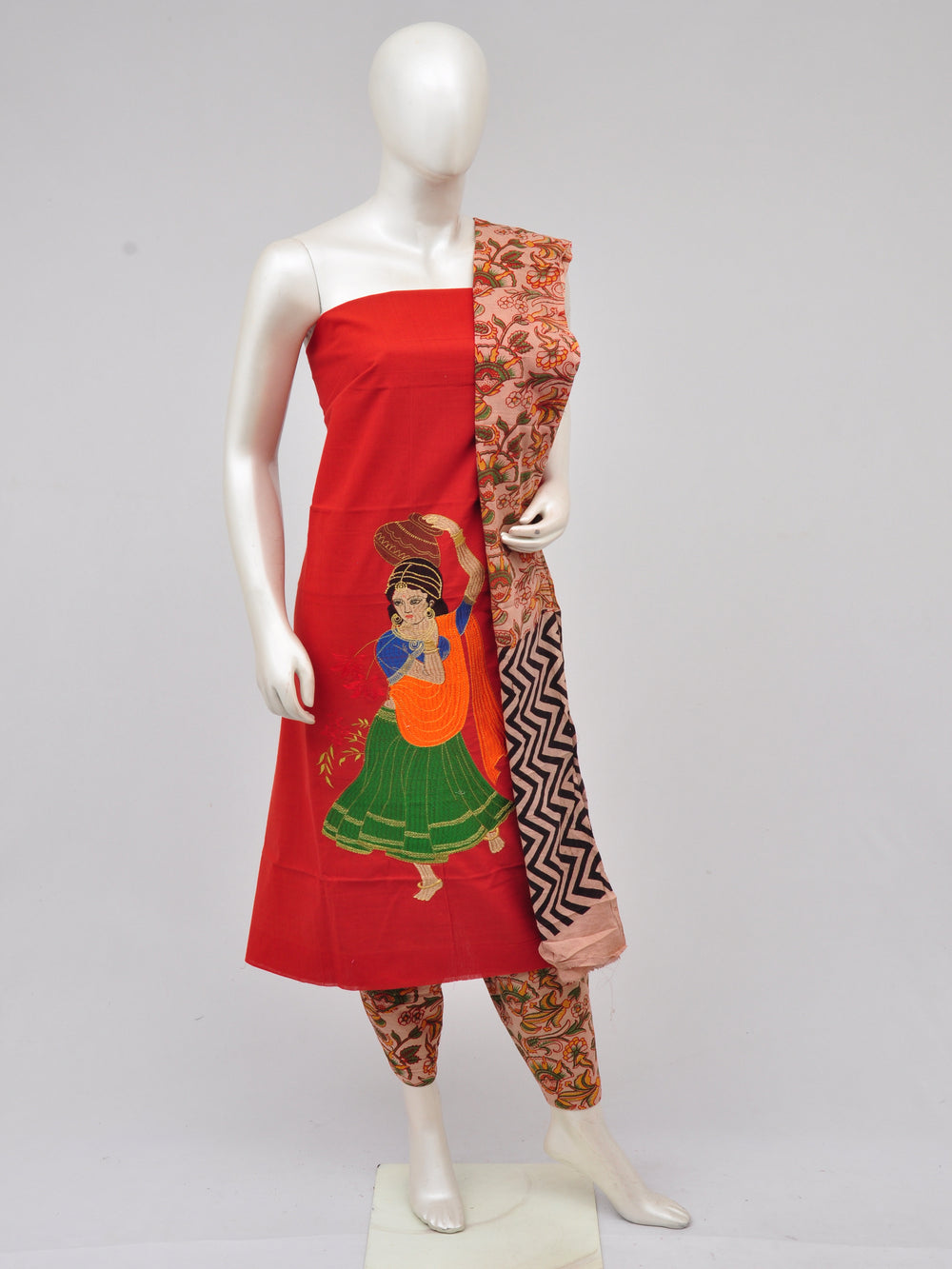 Ladies Dress Material Doll Drop Kalamkari [D61109035]