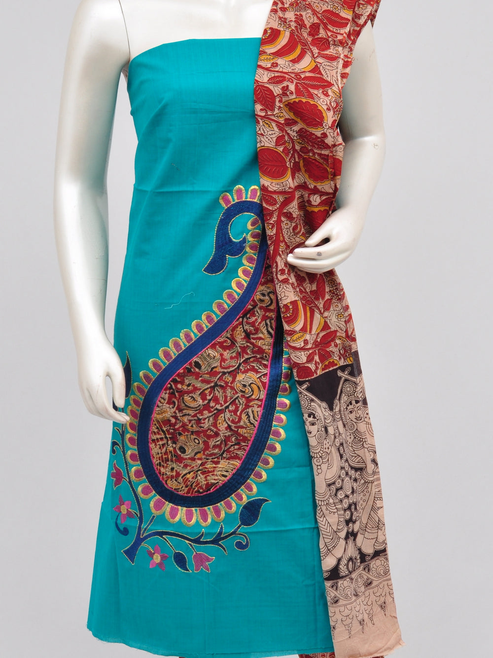 Ladies Dress Material Doll Drop Kalamkari [D61119000] - DressesForWomen.IN