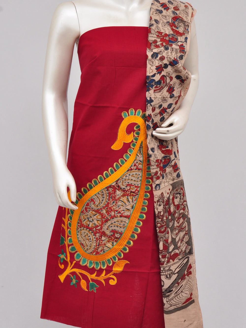 Ladies Dress Material Doll Drop Kalamkari [D61129006]