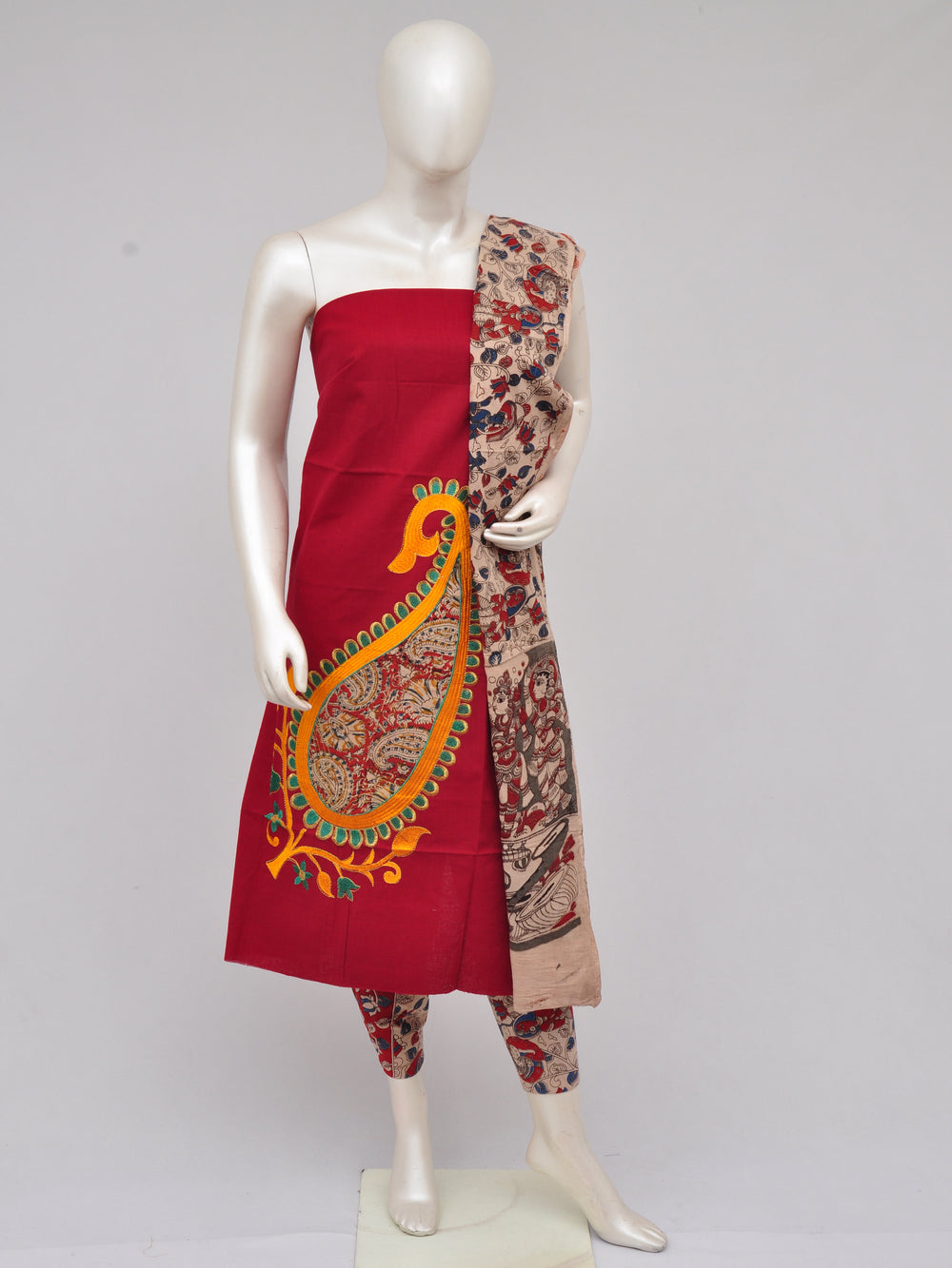 Ladies Dress Material Doll Drop Kalamkari [D61129006]
