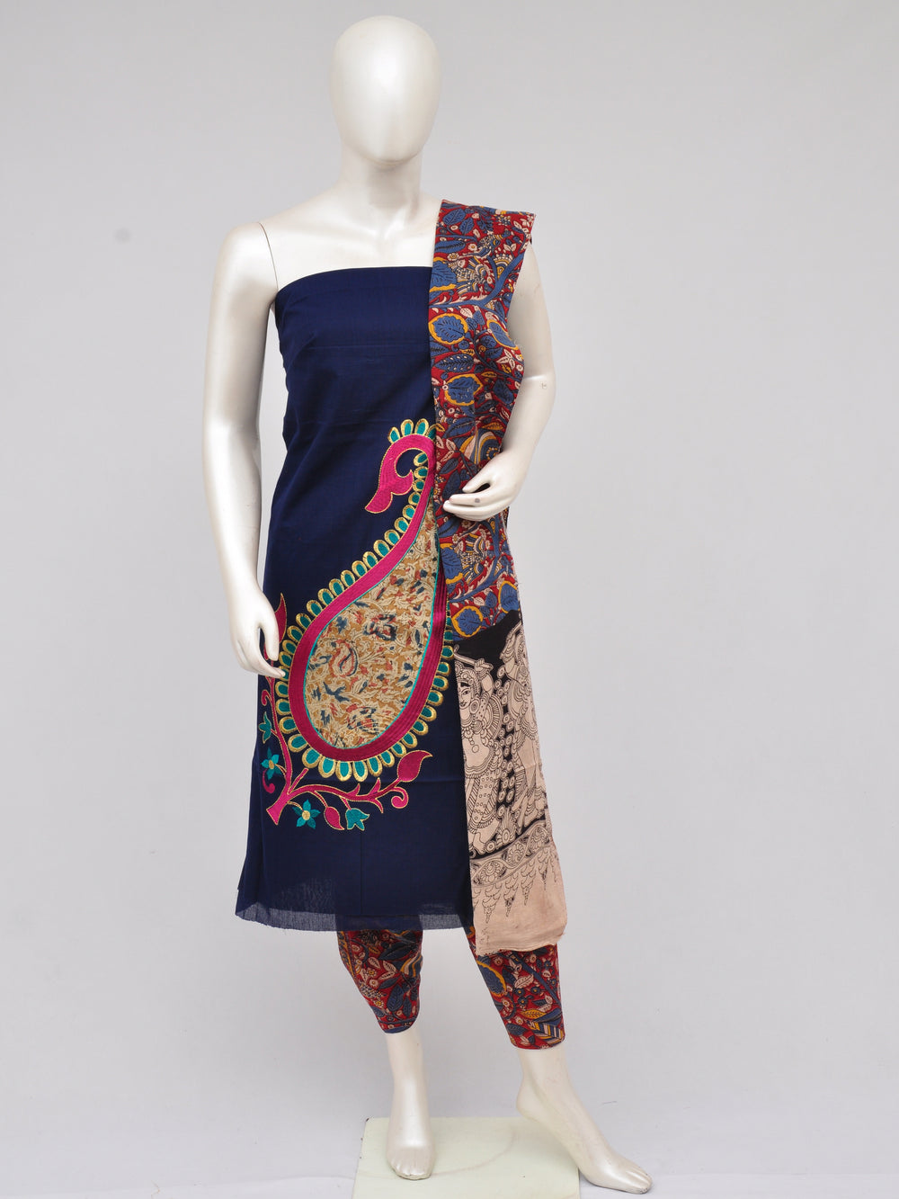 Ladies Dress Material Doll Drop Kalamkari [D61129008] - DressesForWomen.IN