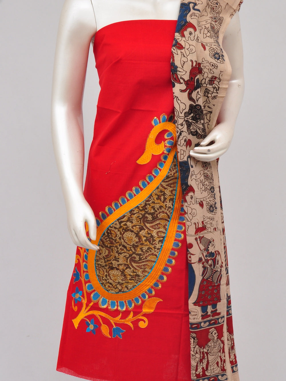 Ladies Dress Material Doll Drop Kalamkari [D61129018]